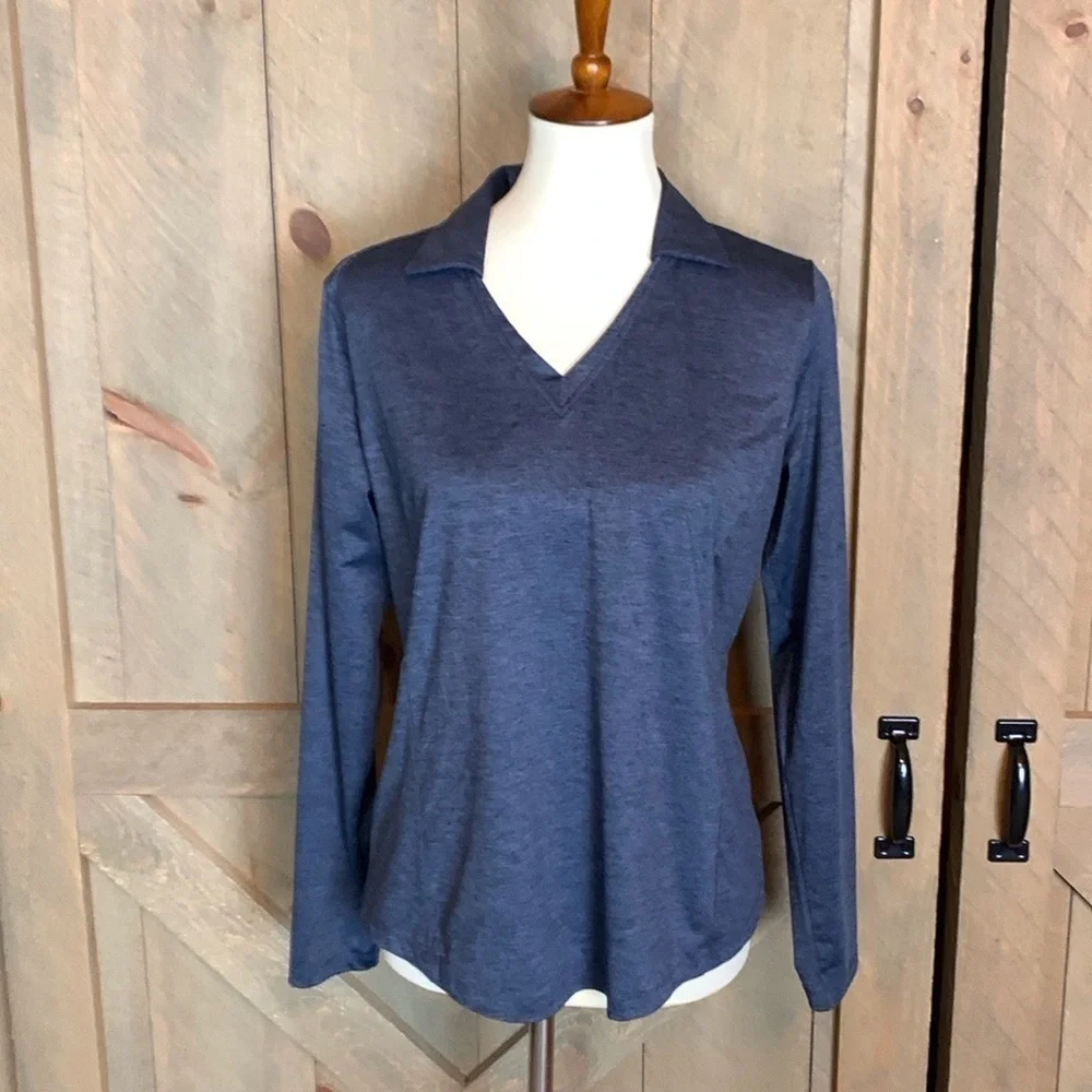 Lady Hagen gray long sleeve golf shirt Size Medium - Picture 2 of 9